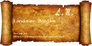 Landauer Mónika névjegykártya